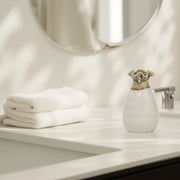 Classic Ceramic Vase - Cream and Brown Ceramic flower vase | Decorative vases | small vases for flowers | vase for living room | Decorative Vases for living room | Ceramic home decor items | Ceramic Vases Online India